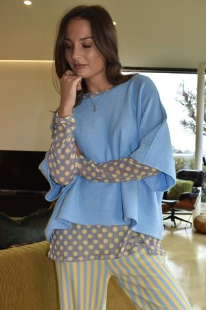 Bobby Mesh Layering Top Dopamine Dot Storm Custard